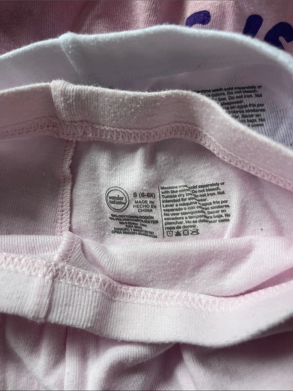 Garanimals Girls Unicorn Pajama Tops - Pink & Cream